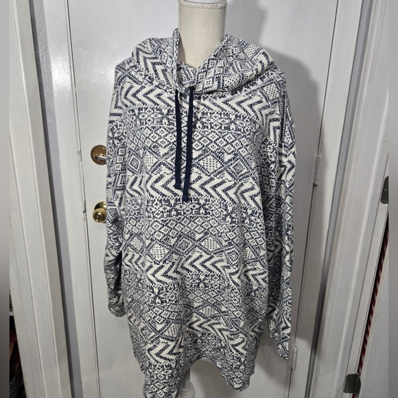 Women's Chaps Cowl Knit Sweater Sz 3x Navy Blue - Picture 3 of 7